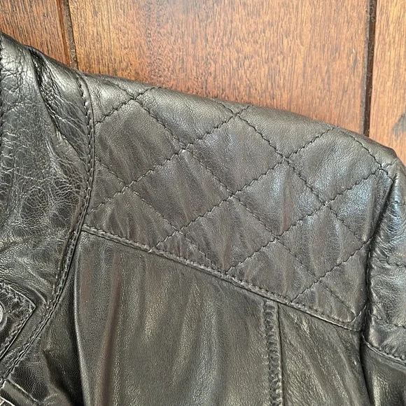 Bod & Christensen Black 100% Leather Jacket Small Jackets & Coats